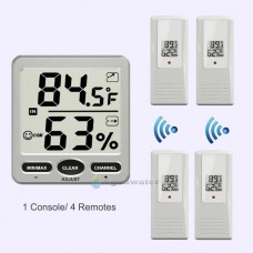 WS-07-X4 Big Digit 8-Channel Wireless Thermo-Hygrometer(1 Console/4 Remote)   272868024239